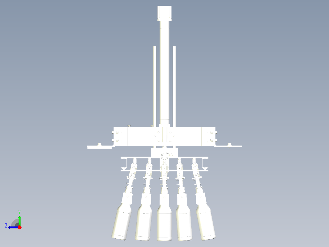 玻璃瓶抓取机构三维Step无参