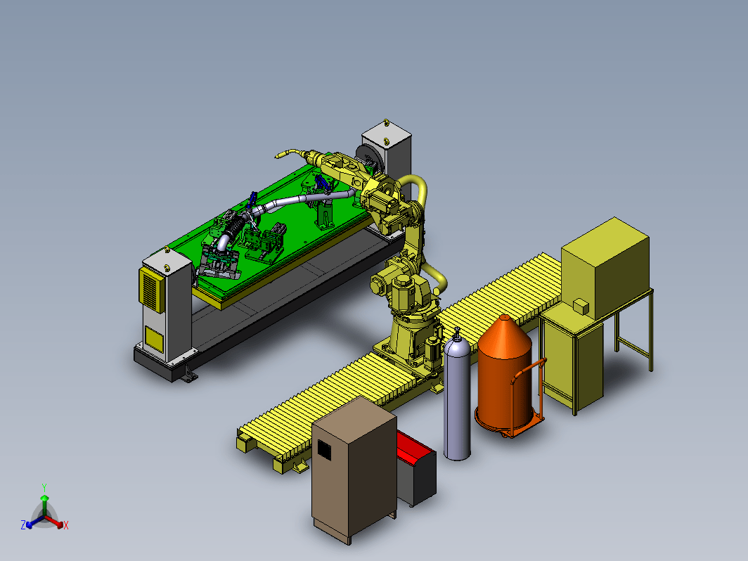 排气管组件的机械手自动化焊接作业