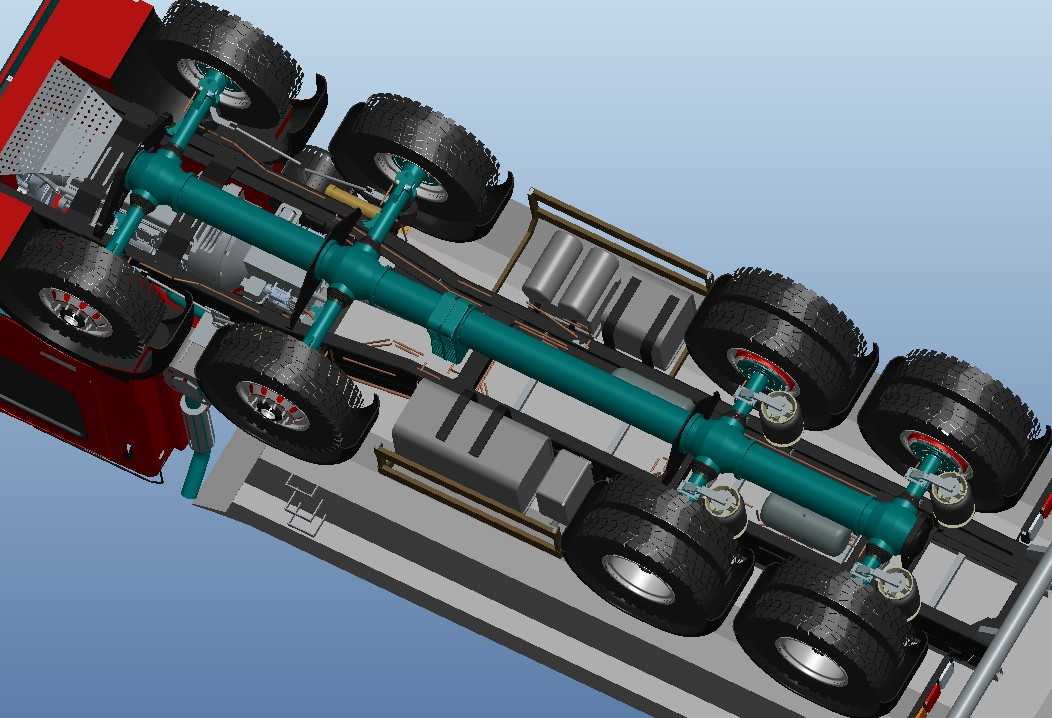 952塔特拉8X8卡车完整内部结构PROE设计