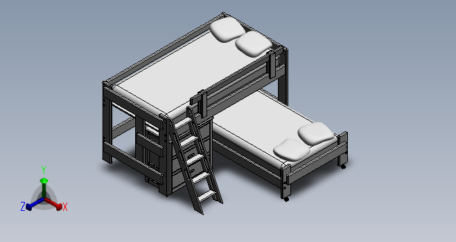 K9766-学生阁楼床