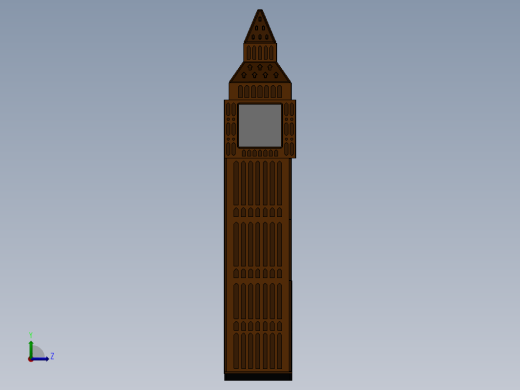 书柜与综合手表“大本钟塔”-书架与内置时钟“大本钟塔”缩略图