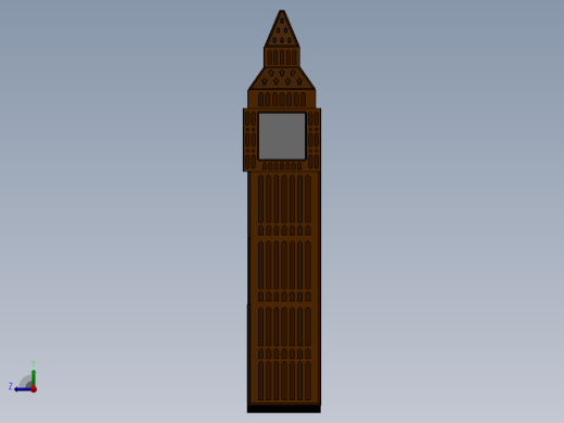 书柜与综合手表“大本钟塔”-书架与内置时钟“大本钟塔”缩略图