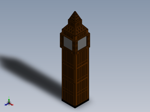 书柜与综合手表“大本钟塔”-书架与内置时钟“大本钟塔”缩略图