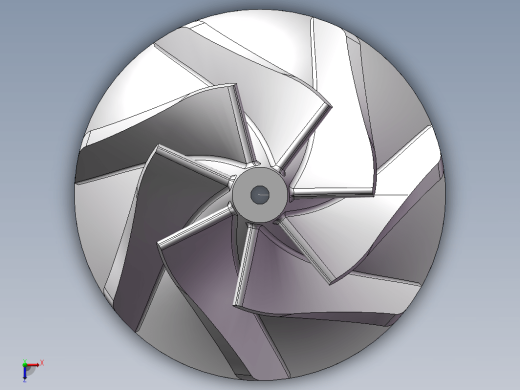 离心式叶轮3D图纸(7叶片)缩略图