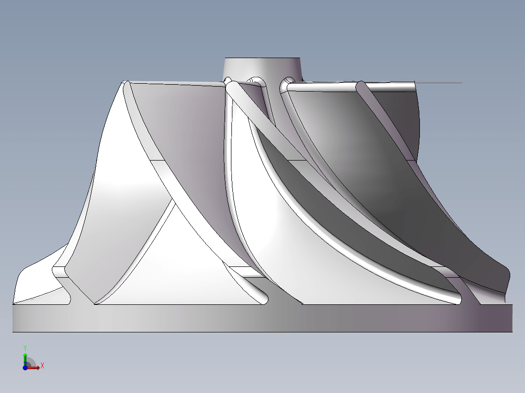 离心式叶轮3D图纸(7叶片)