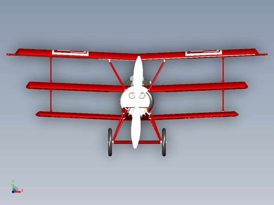 福克(Fokker Dr.I)单座三翼战斗机