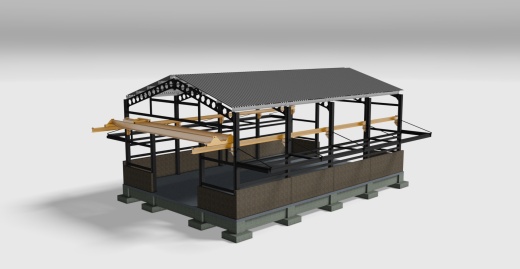 Warehouse for crane吊机仓库结构缩略图