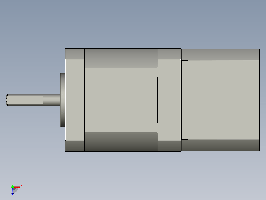 YK42HB47-02A-SC  42mm两相步进刹车电机（3D）