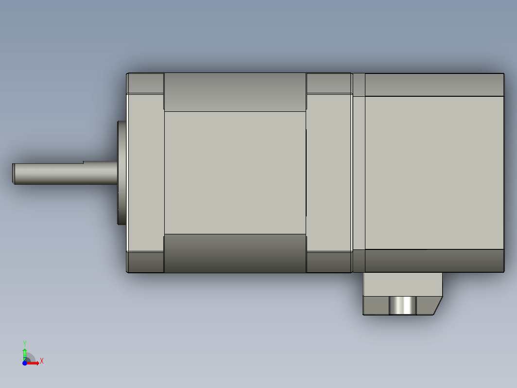 YK42HB47-02A-SC  42mm两相步进刹车电机（3D）