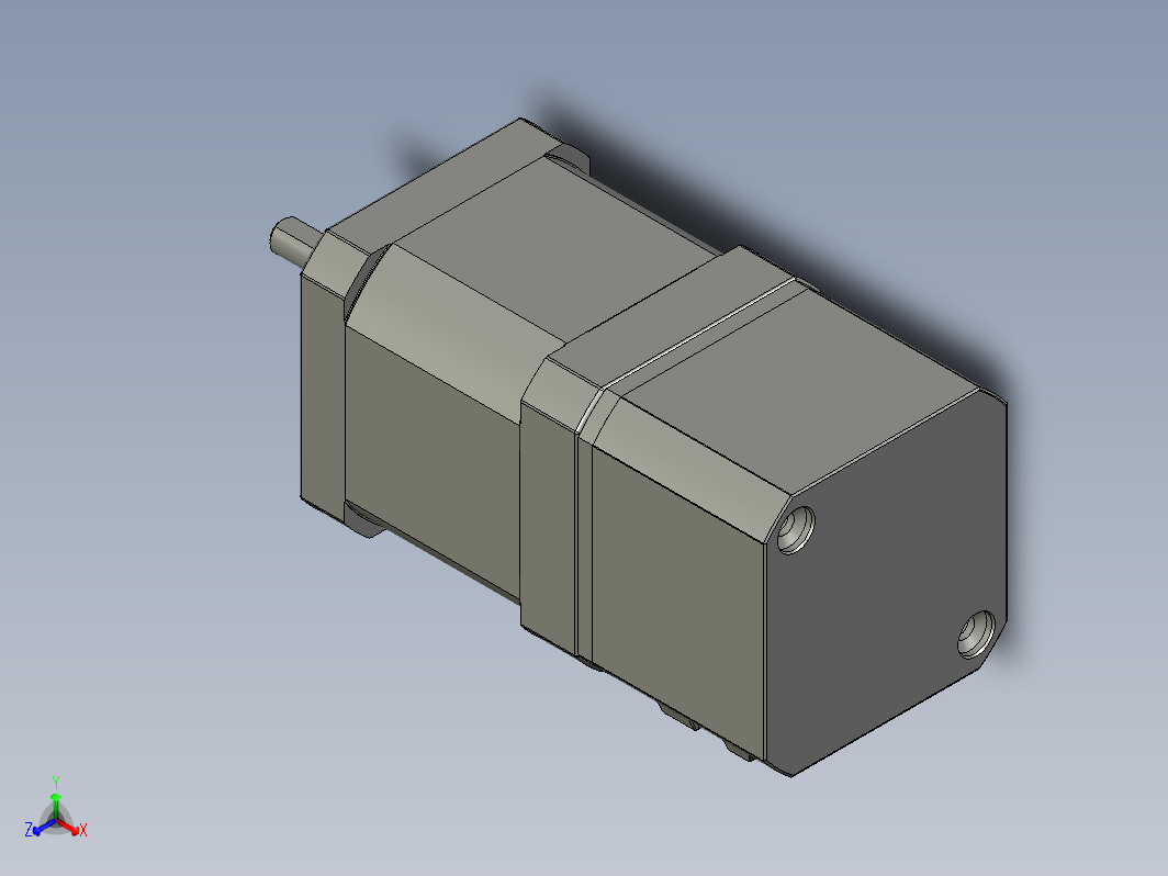 YK42HB47-02A-SC  42mm两相步进刹车电机（3D）