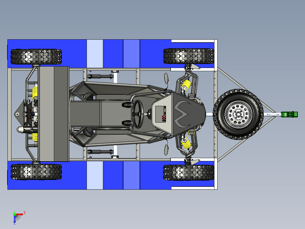 kart-cross carretinha卡丁车及其拖车