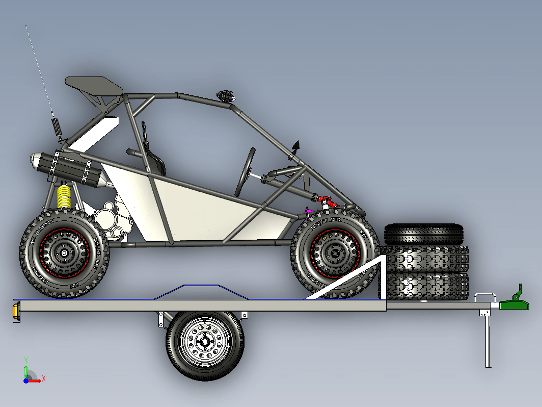 kart-cross carretinha卡丁车及其拖车