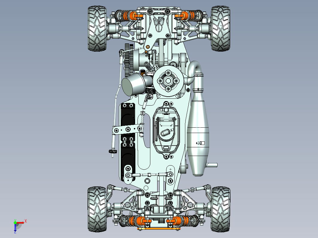 144赛车模型（包括内部底盘设计的所有结构）UG设计
