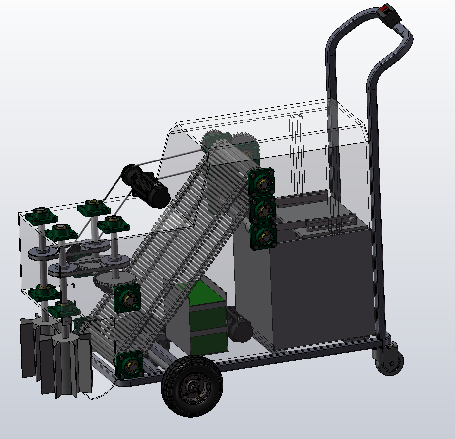 城市道路落叶清扫机三维SW2019无参+CAD+说明