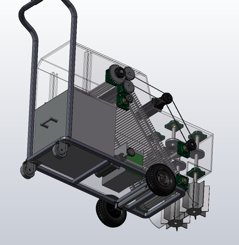 城市道路落叶清扫机三维SW2019无参+CAD+说明