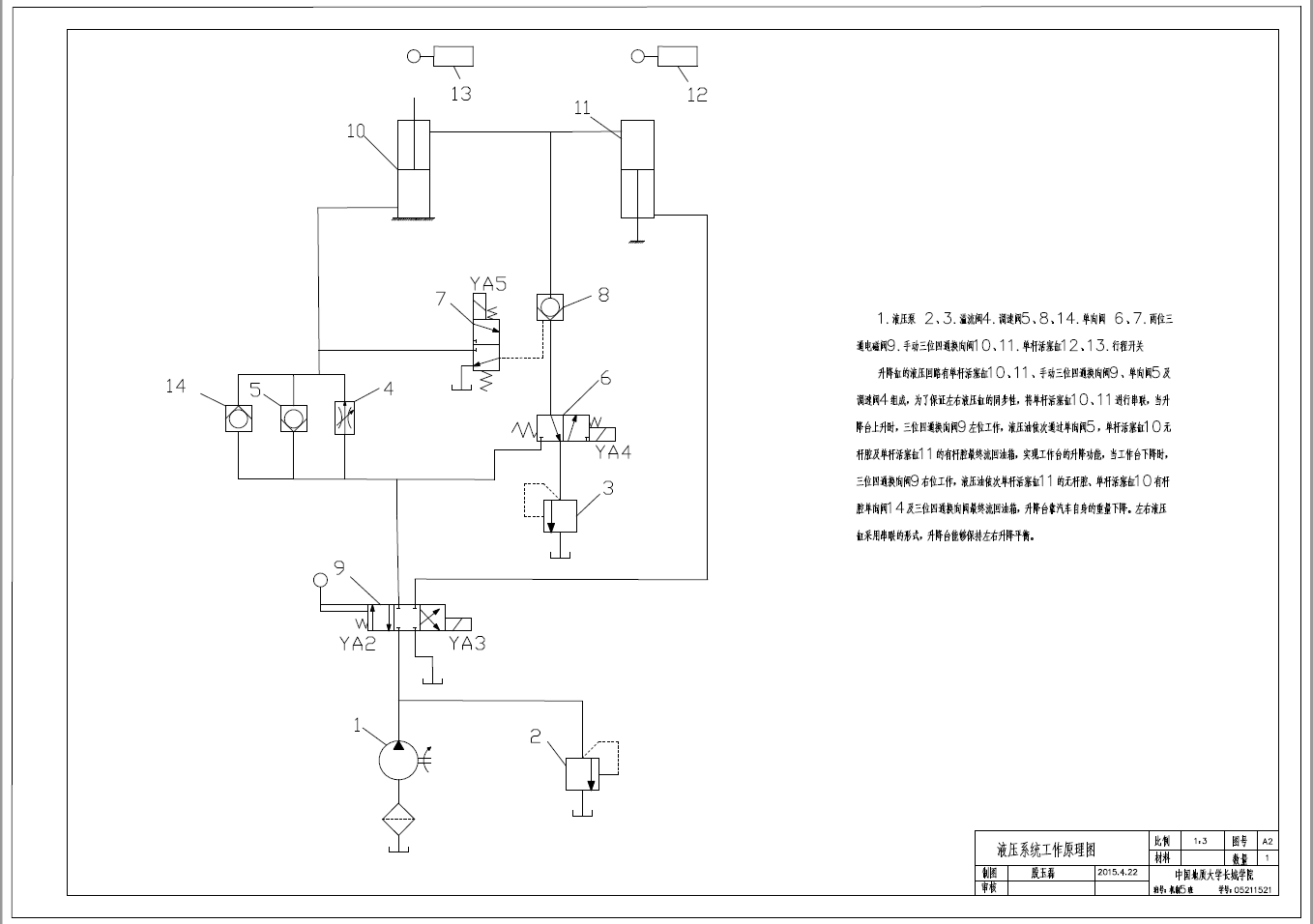 双柱汽车举升机的设计+CAD+说明书