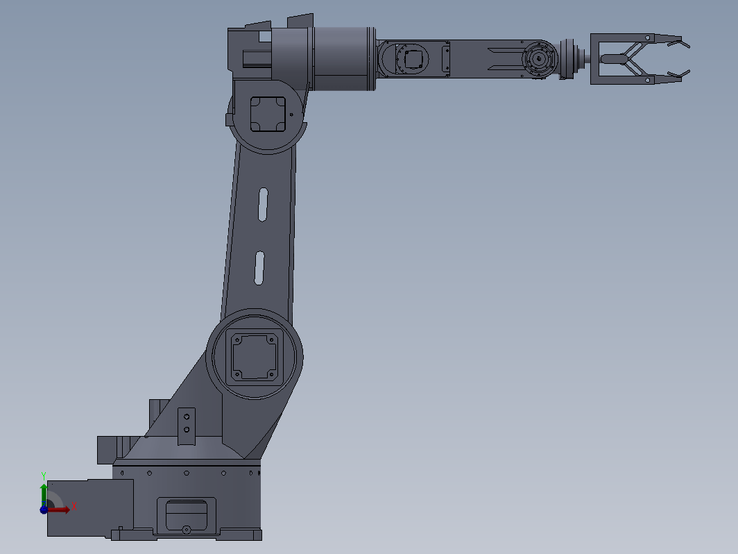 一种五自由度串联机器人的设计三维+CAD+说明书