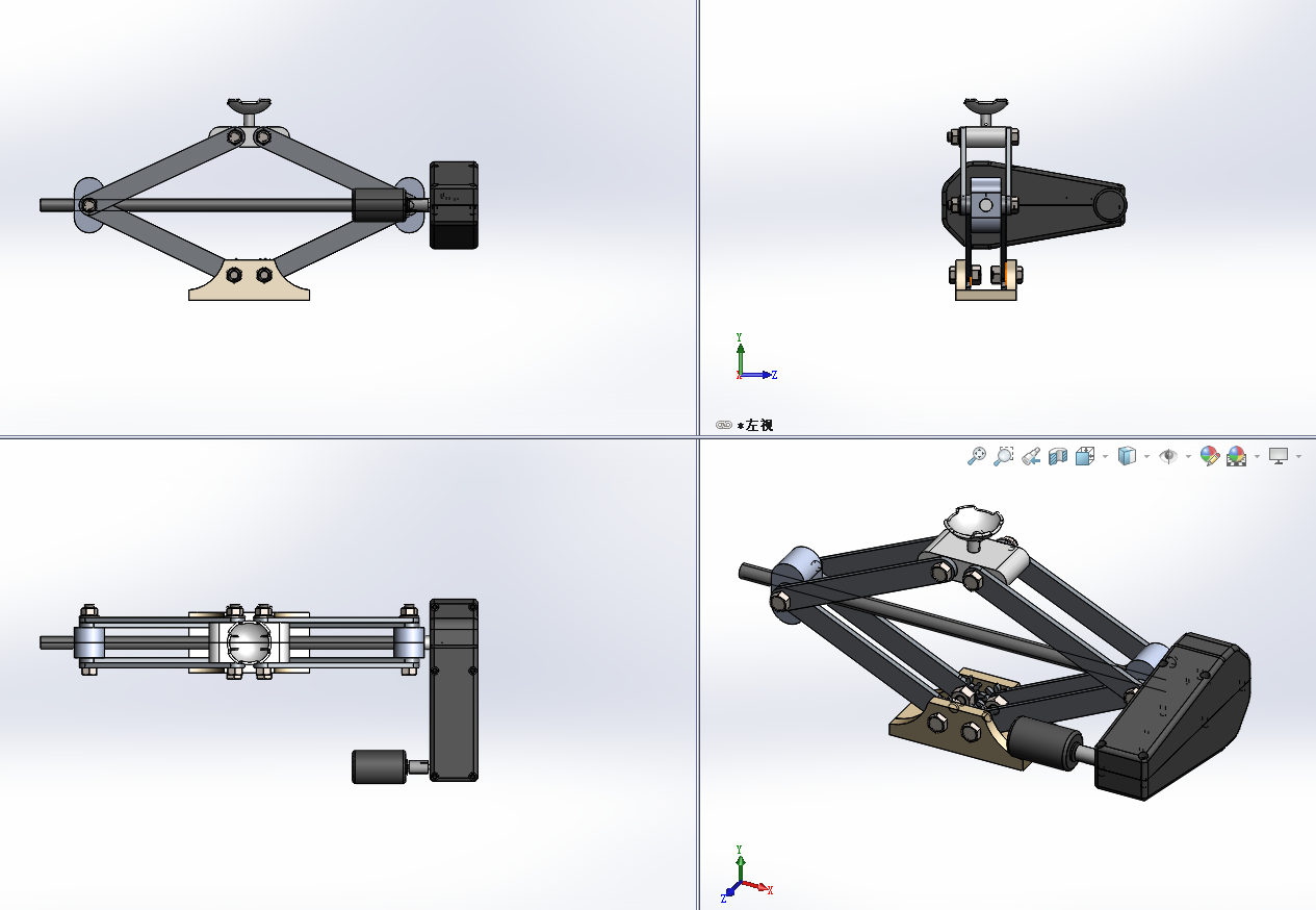 电动式螺旋千斤顶的设计三维SW2011带参+CAD+说明书