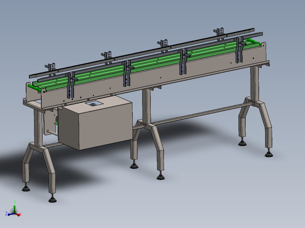 参数化模块化带式输送机3D图纸 Solidworks设计 附工程图