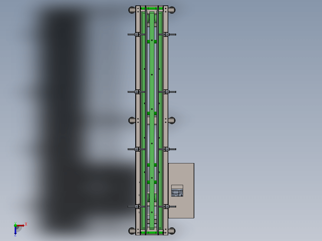 参数化模块化带式输送机3D图纸 Solidworks设计 附工程图