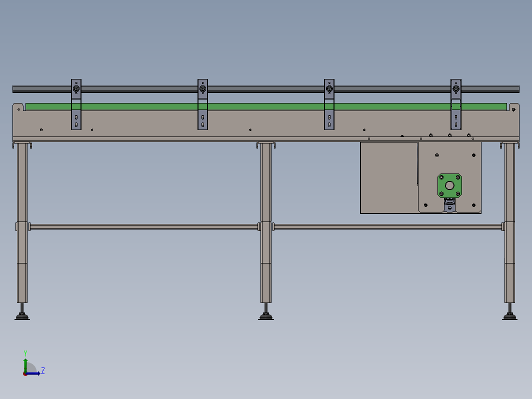 参数化模块化带式输送机3D图纸 Solidworks设计 附工程图