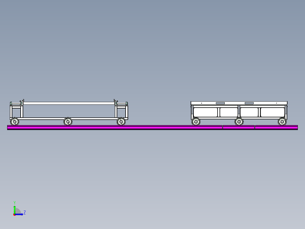 铁轨送料小车