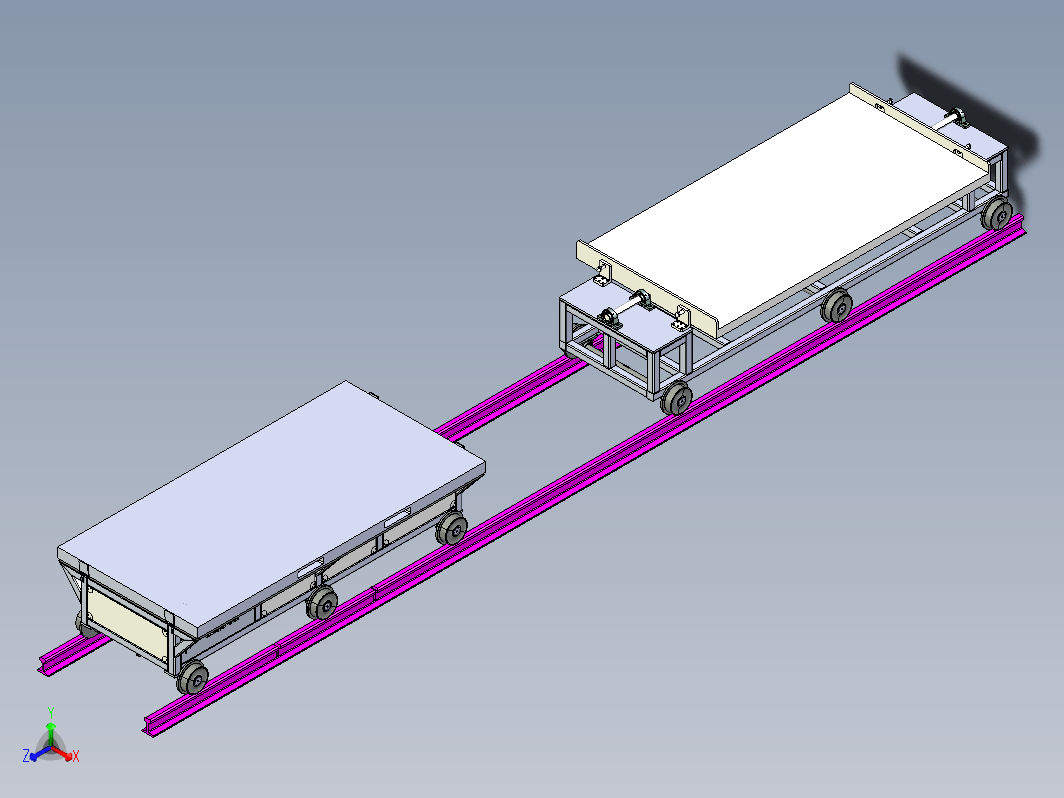 铁轨送料小车