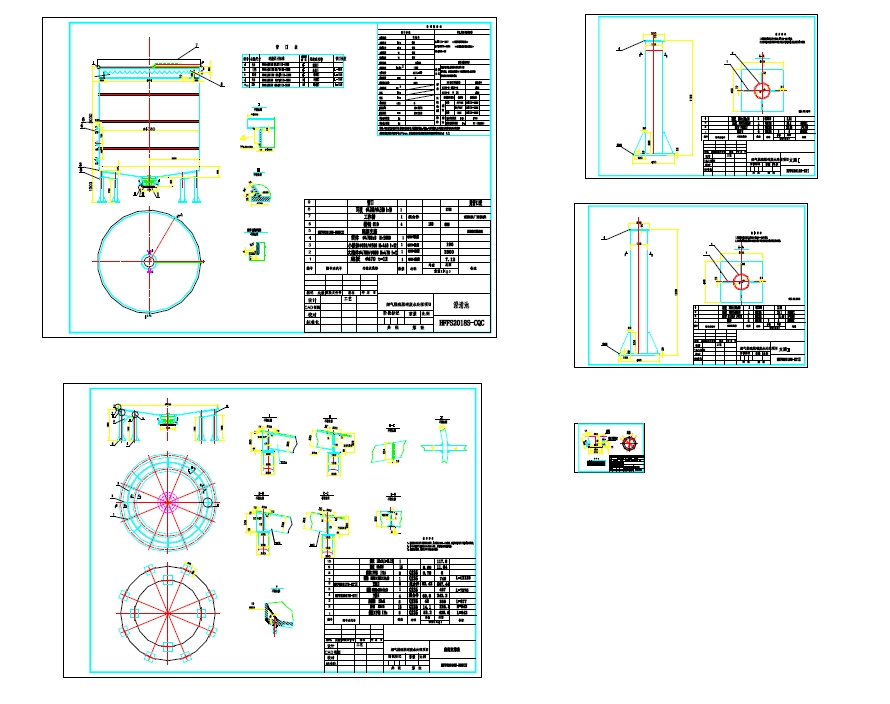浓缩机澄清池-碳钢池体CAD图纸