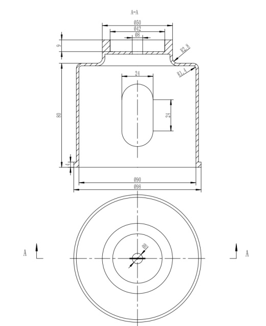 灭火器桶座UG12.0无参+CAD+说明缩略图