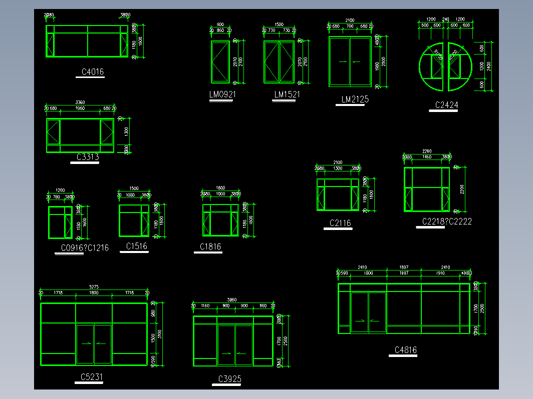 别墅排屋CAD-BM