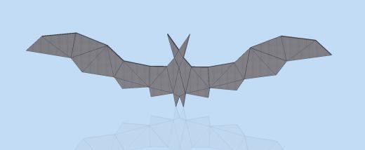 蝙蝠， 2d in 3d， 几何形状缩略图