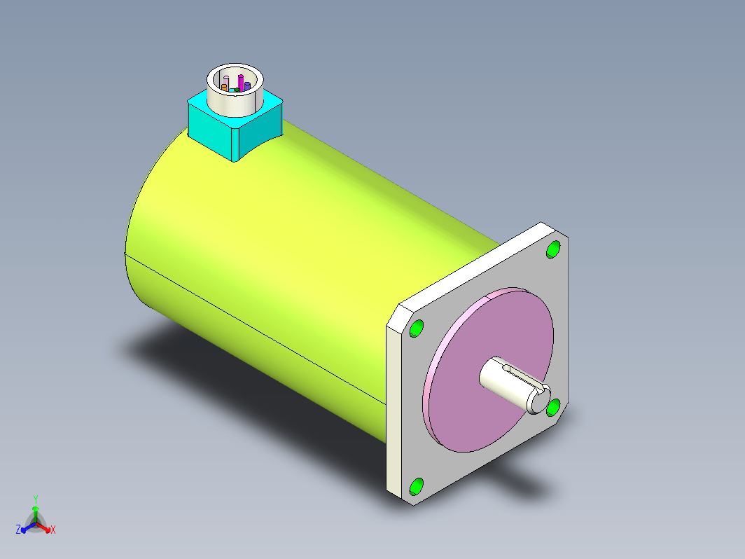 YK31323A  130mm三相步进电机（3D）