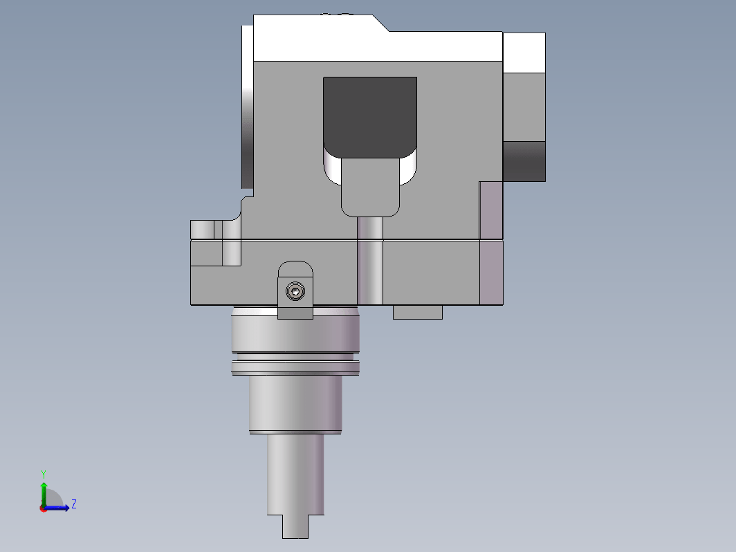 CAPTO C4九十度动力刀座三维SW2021带参