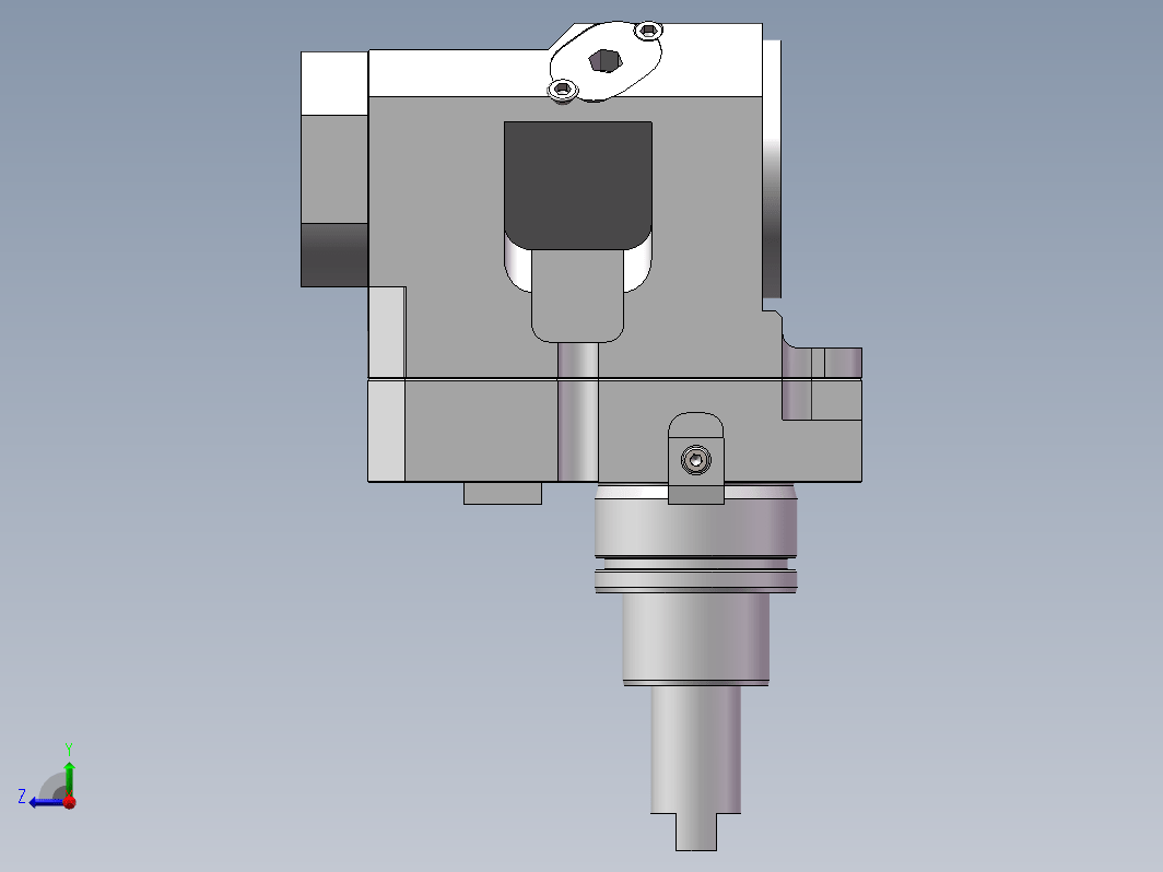 CAPTO C4九十度动力刀座三维SW2021带参