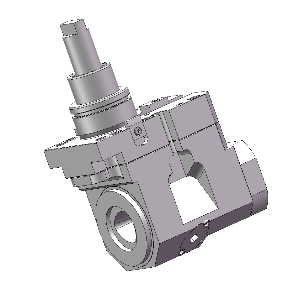 CAPTO C4九十度动力刀座三维SW2021带参