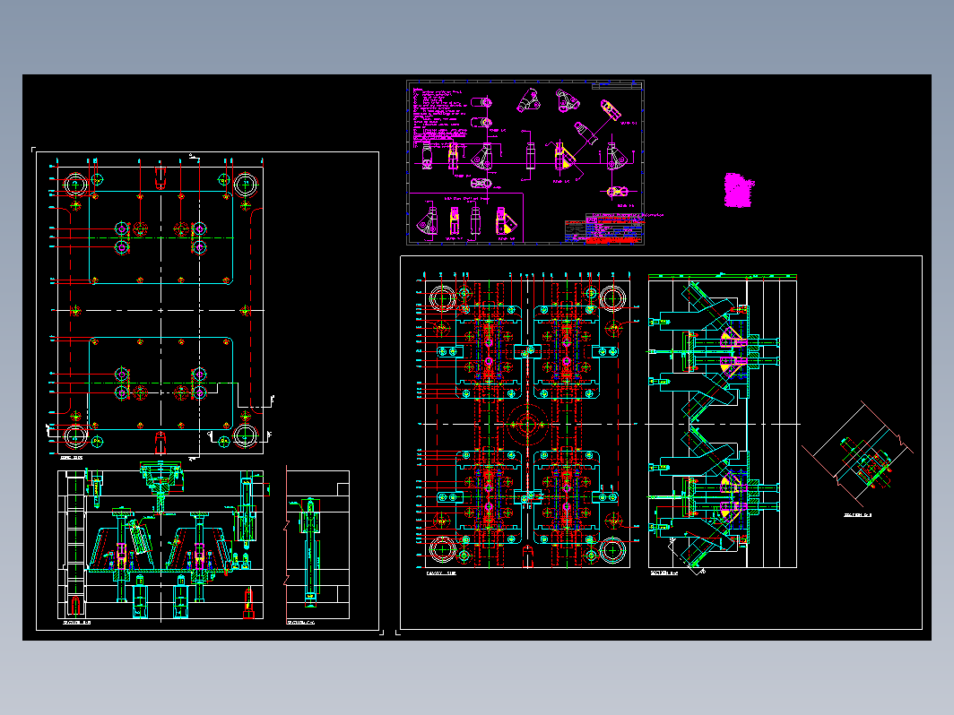 模具设计-斜行位顶出开模