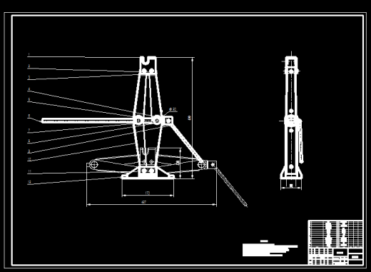 剪式手摇千斤顶结构设计+CAD+说明书缩略图