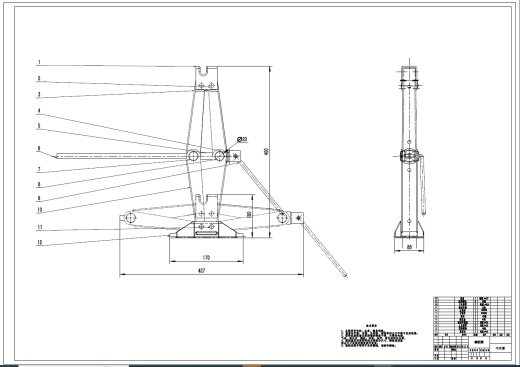 剪式手摇千斤顶结构设计+CAD+说明书缩略图