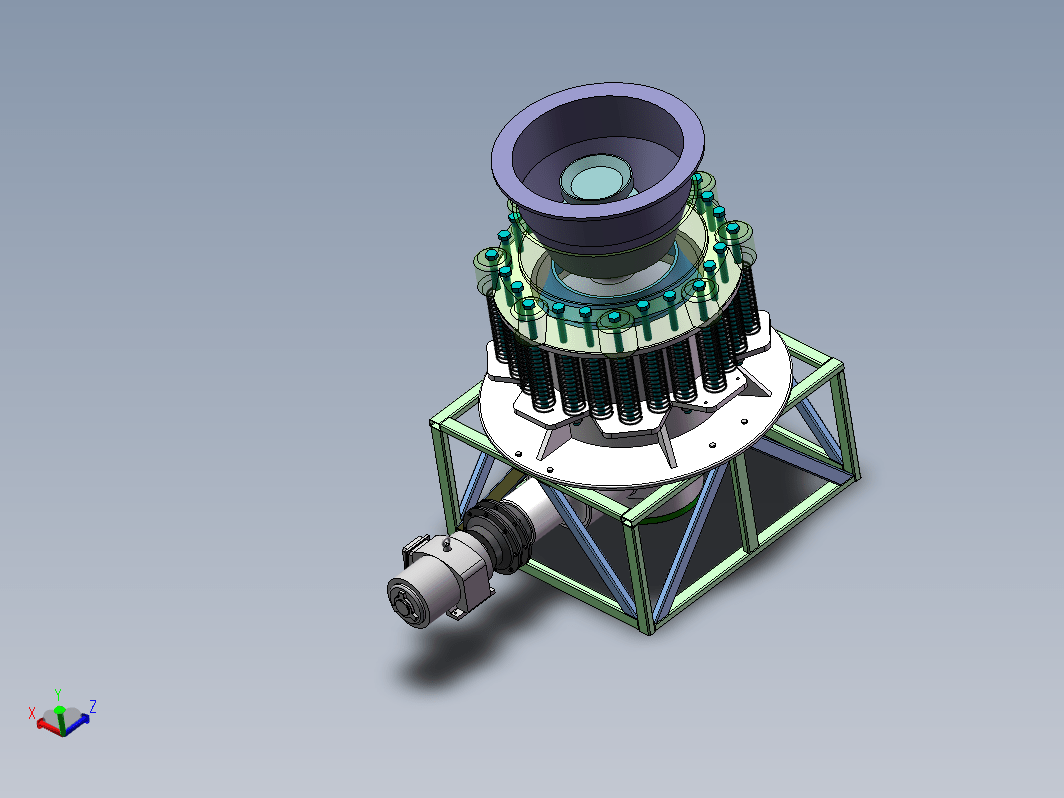 圆锥破碎机的设计三维SW2012带参+CAD+说明书