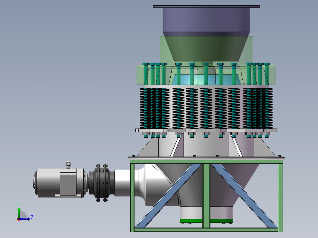 圆锥破碎机的设计三维SW2012带参+CAD+说明书