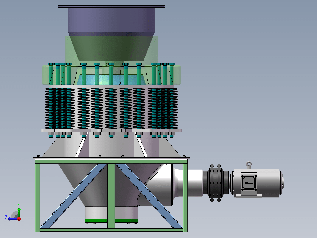 圆锥破碎机的设计三维SW2012带参+CAD+说明书