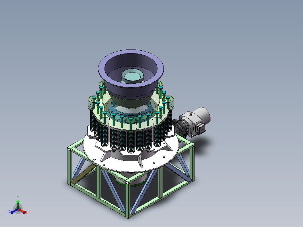 圆锥破碎机的设计三维SW2012带参+CAD+说明书