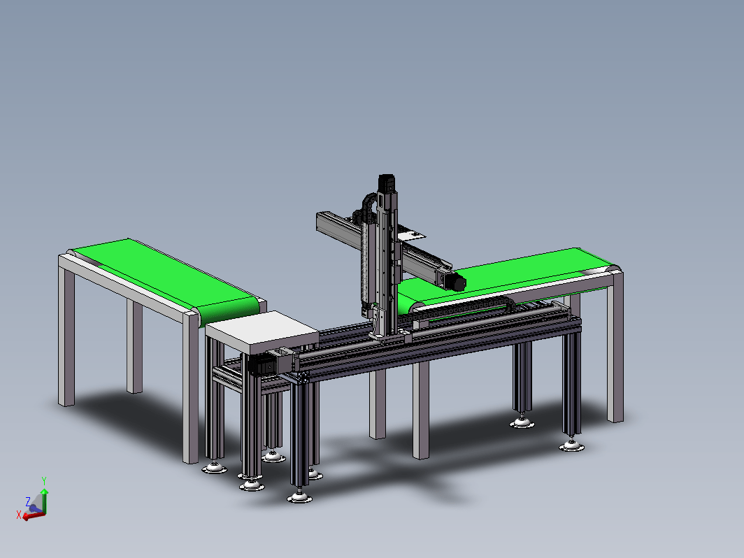 直角坐标系机械手三维SW2017无参+CAD+说明书