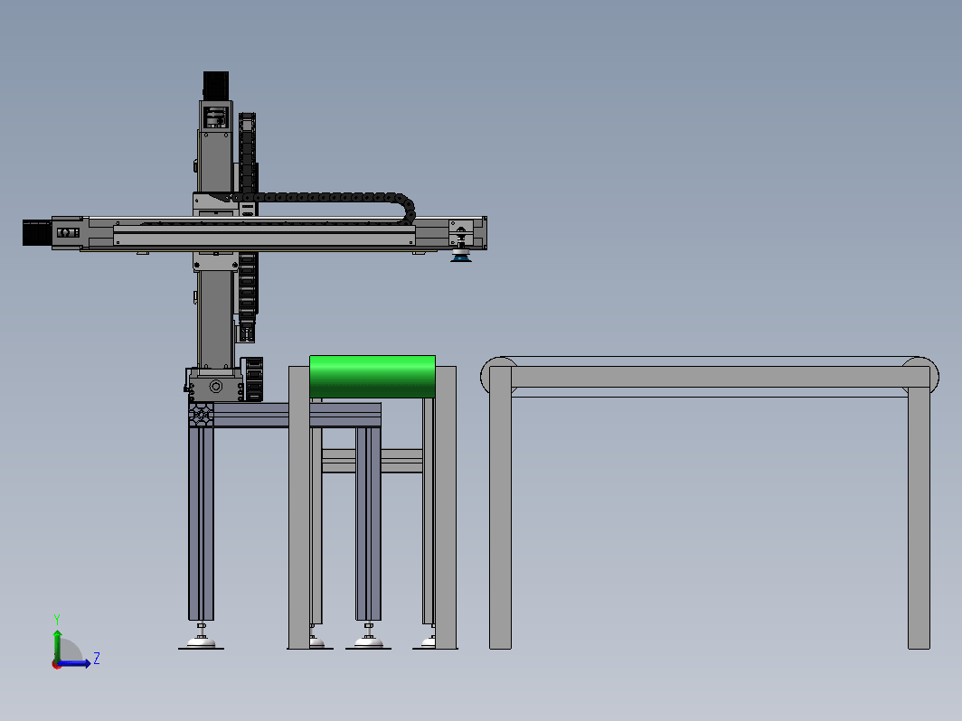 直角坐标系机械手三维SW2017无参+CAD+说明书