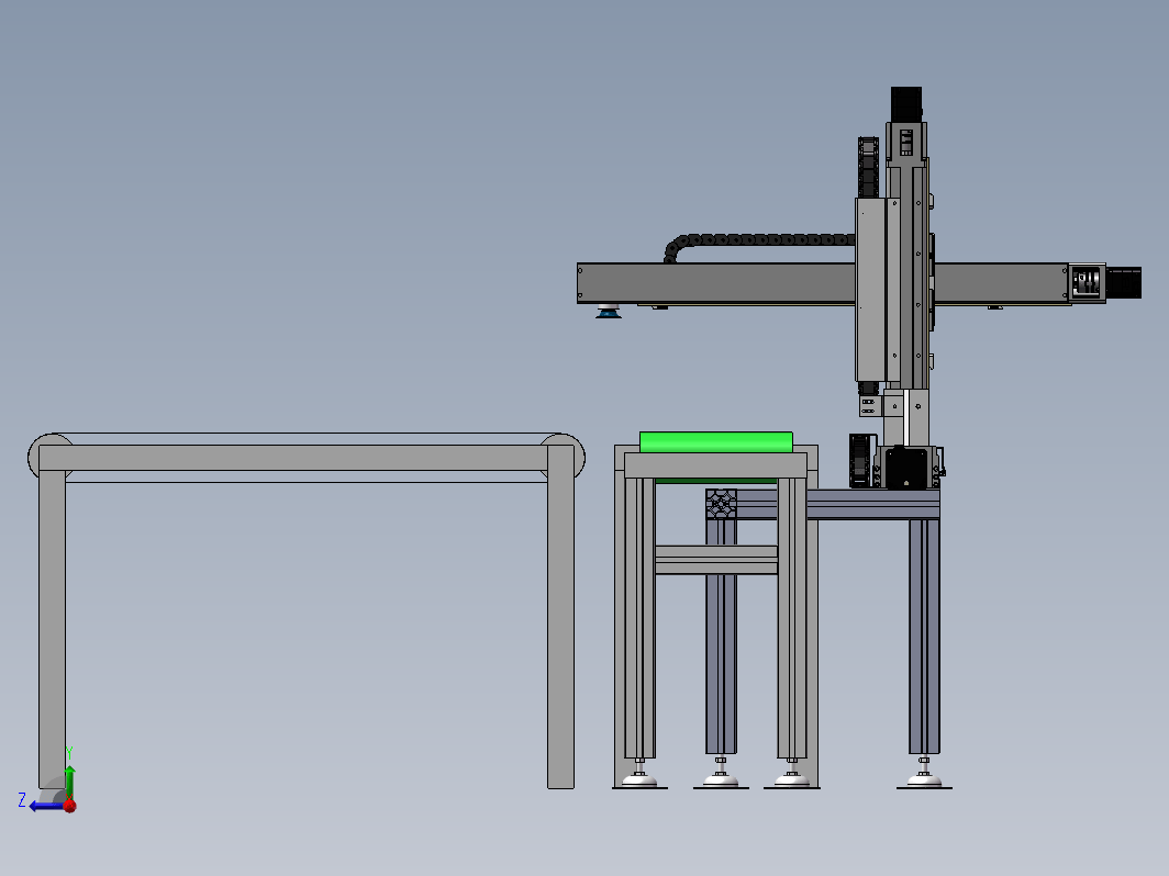 直角坐标系机械手三维SW2017无参+CAD+说明书