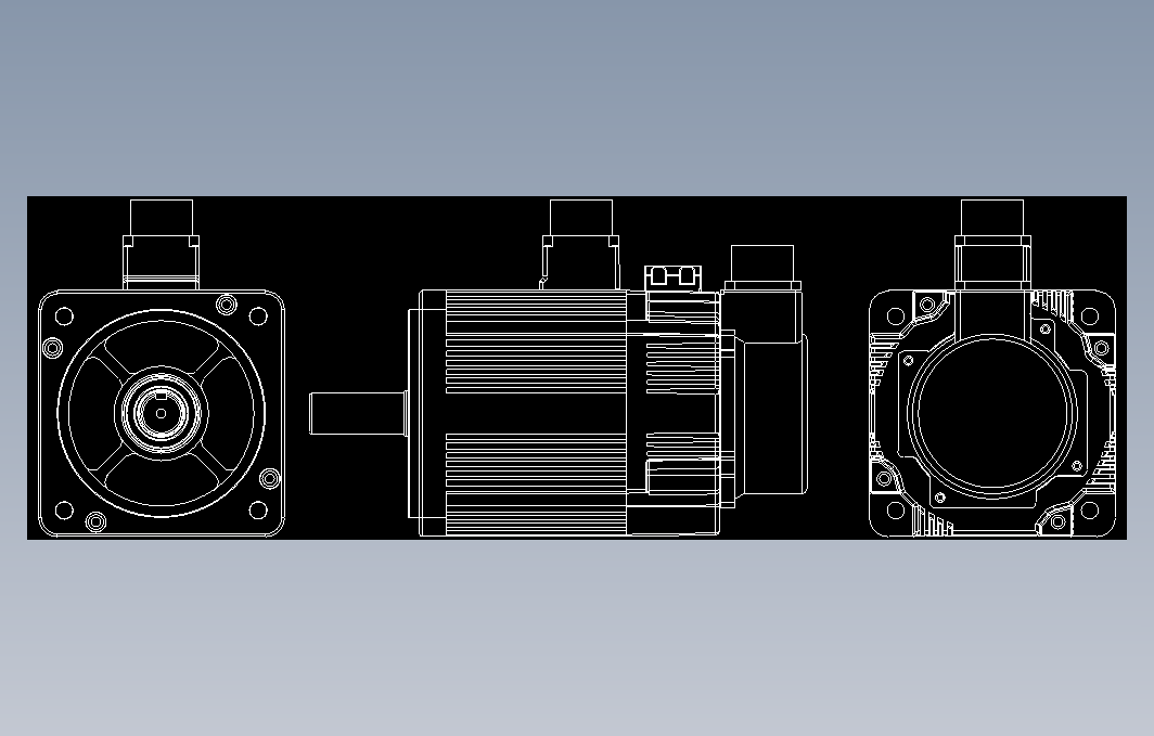 伺服电机1kW、1.3kW、1.5kW、1.6kW、2.4kW、2.6kW 130框号系列机种-2图纸