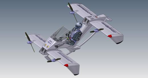 单座飞行器 Flying quad bike缩略图