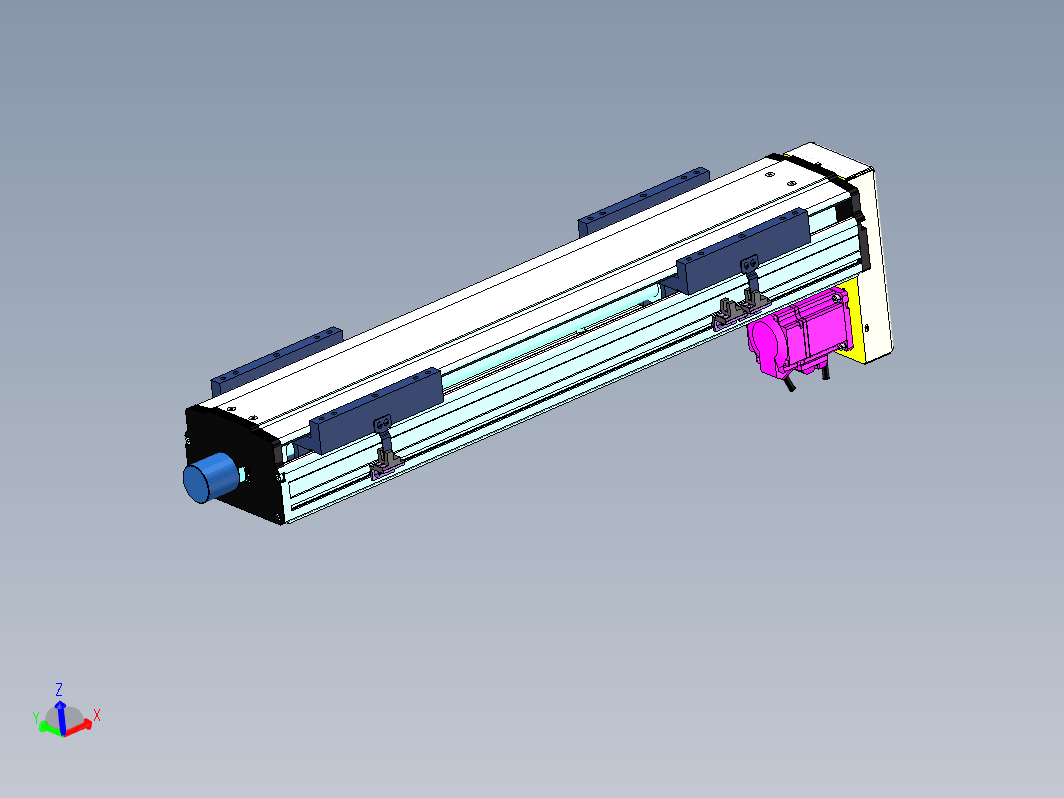 K7013-电机折装后置 带编码器 滚珠丝杆直线模组