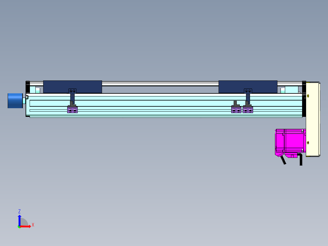 K7013-电机折装后置 带编码器 滚珠丝杆直线模组