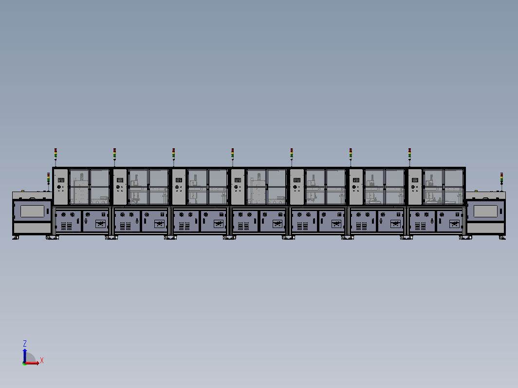 5G天线焊接组装线，上料，插件，组装，翻转 点胶，焊接，翻转，载具回流